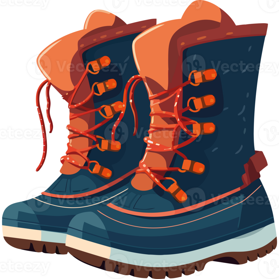 A pair of blue and orange boots png