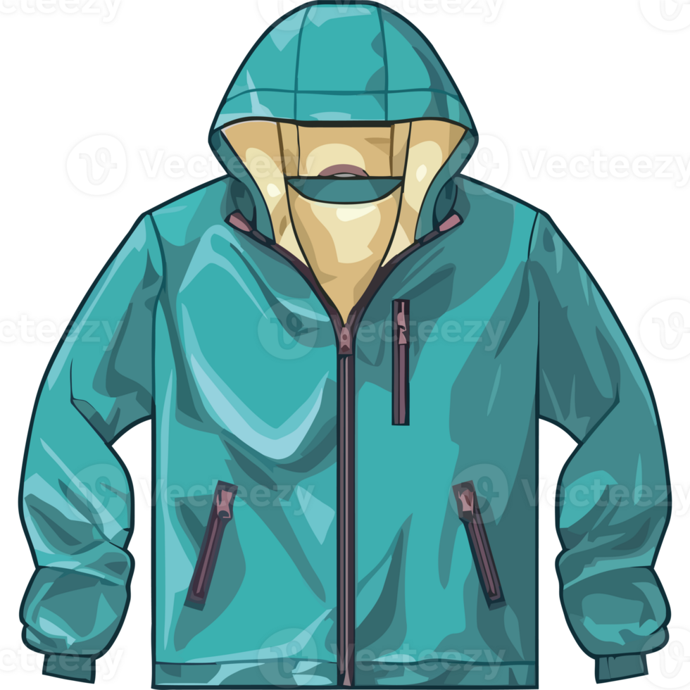 A green jacket with a hood png