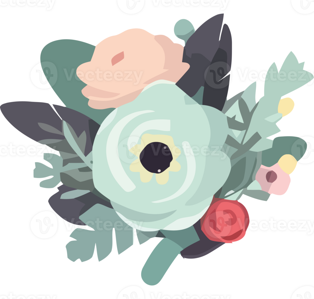 An illustration of a bouquet of flowers png