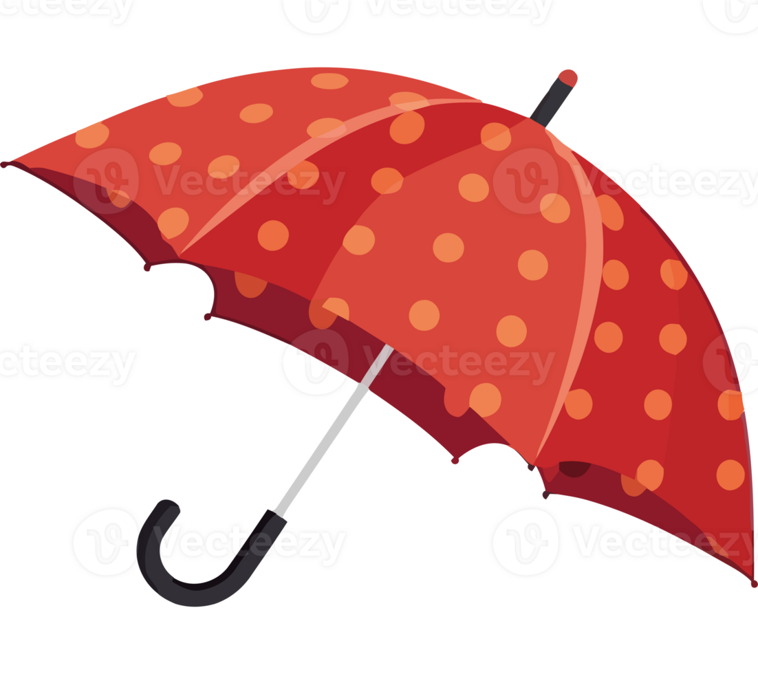 An umbrella with polka dots on it png