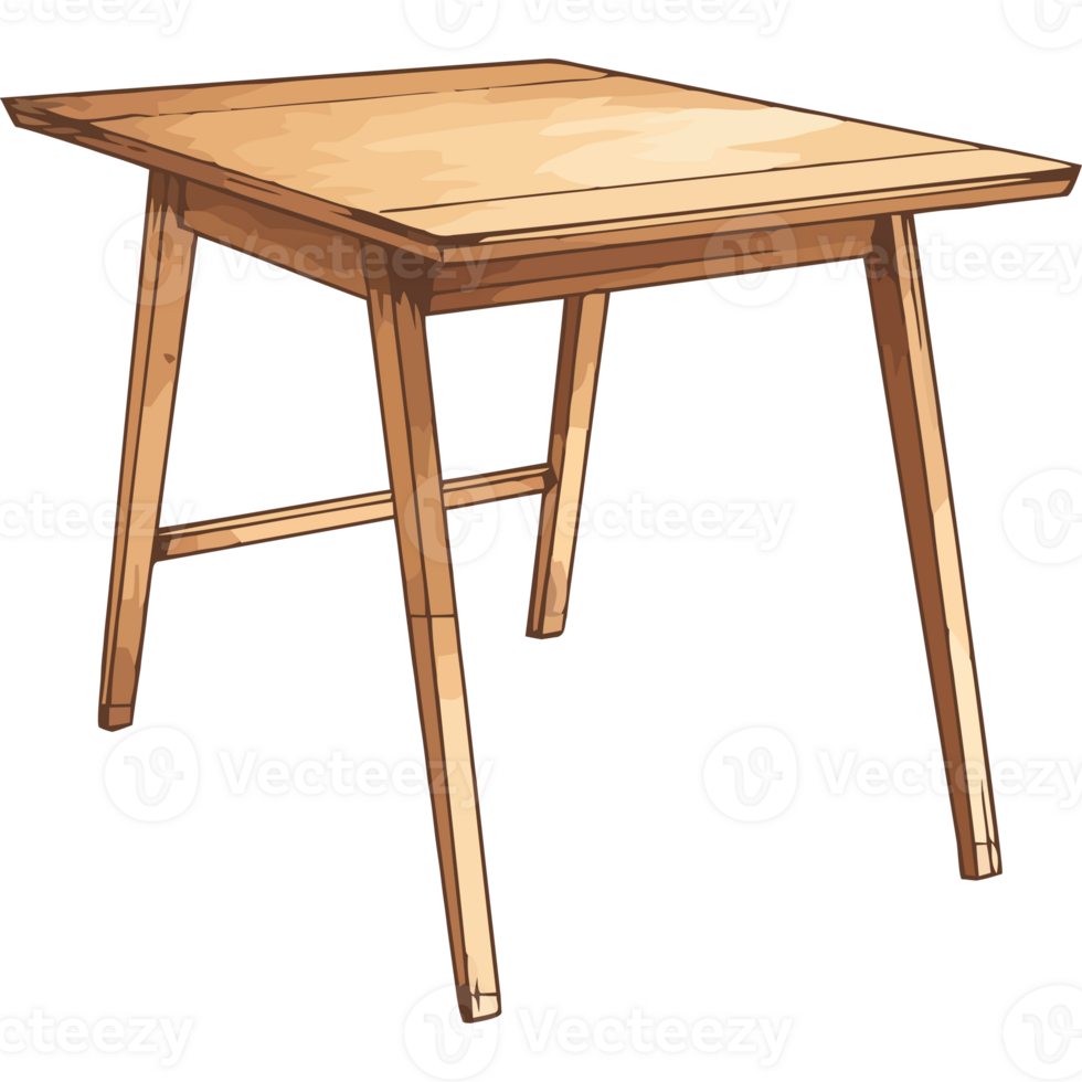 A wooden table with a small table top png