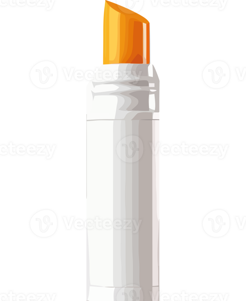 A white tube with an orange tip on it png
