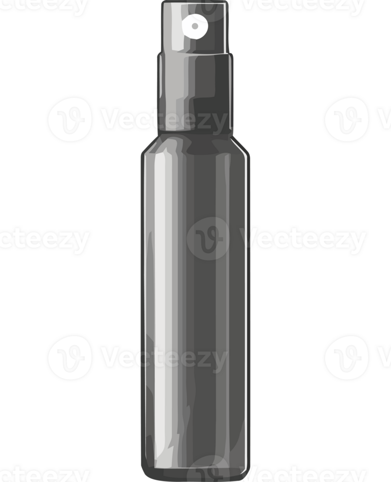 A spray bottle with a black lid png