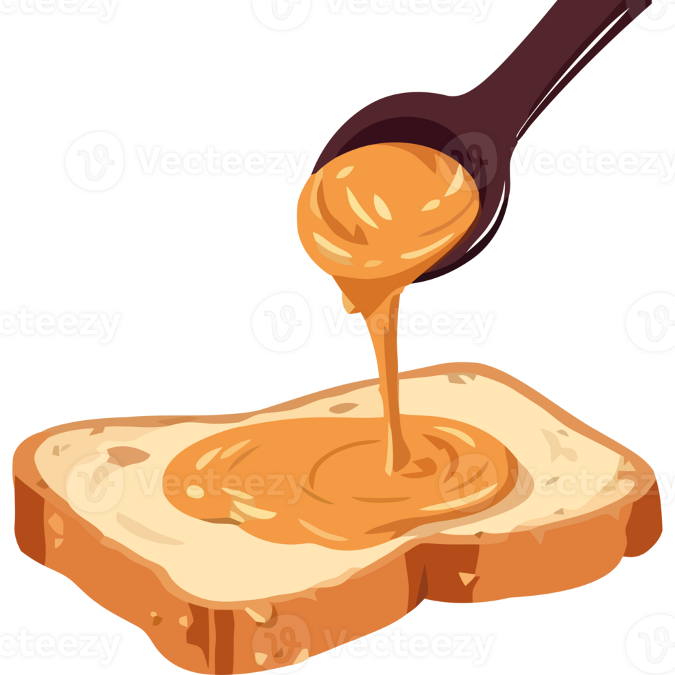 Peanut butter on toast png