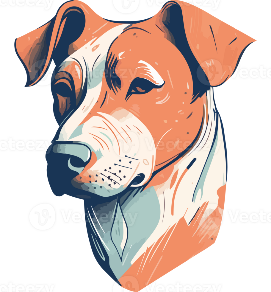 A dog's head is shown in an illustration png