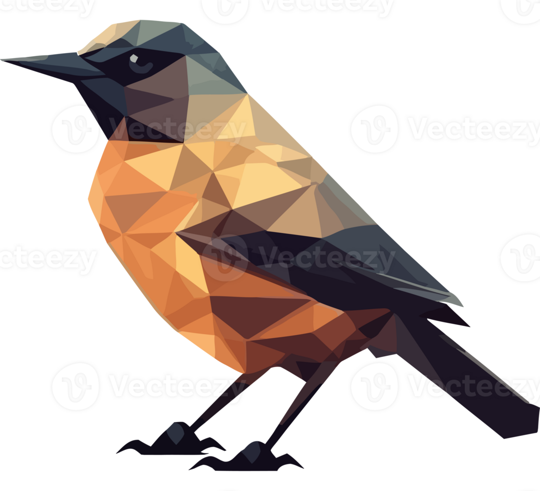 A bird is made of triangles png