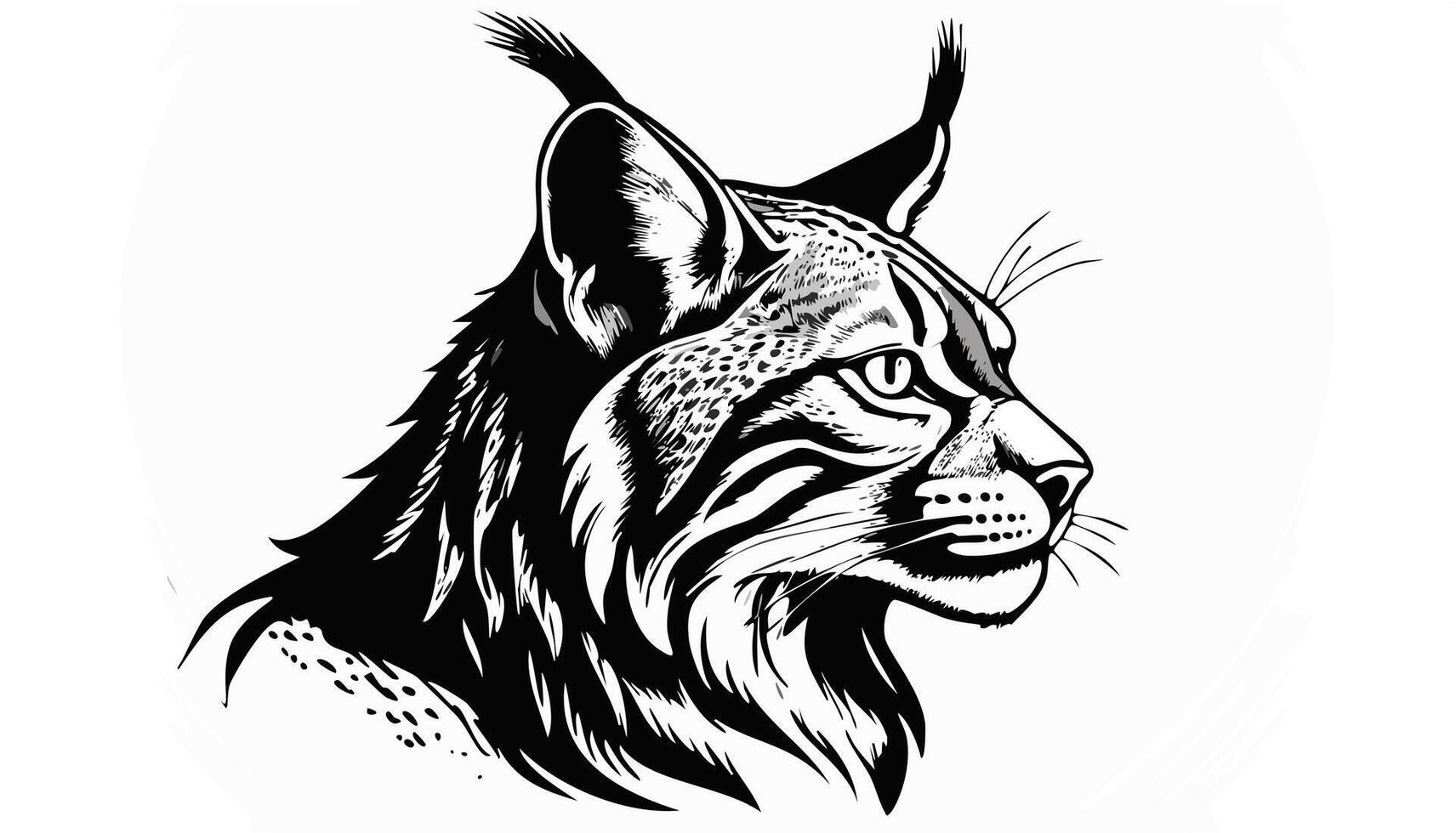 Lynx Head Sketch Style - Animal Face vector