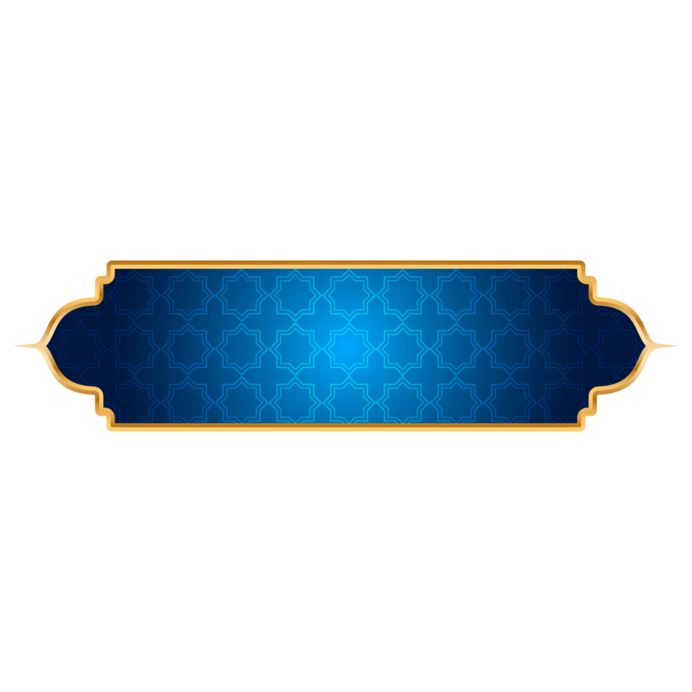 Banner shape text box islamic frame pattern ramadan clipart png