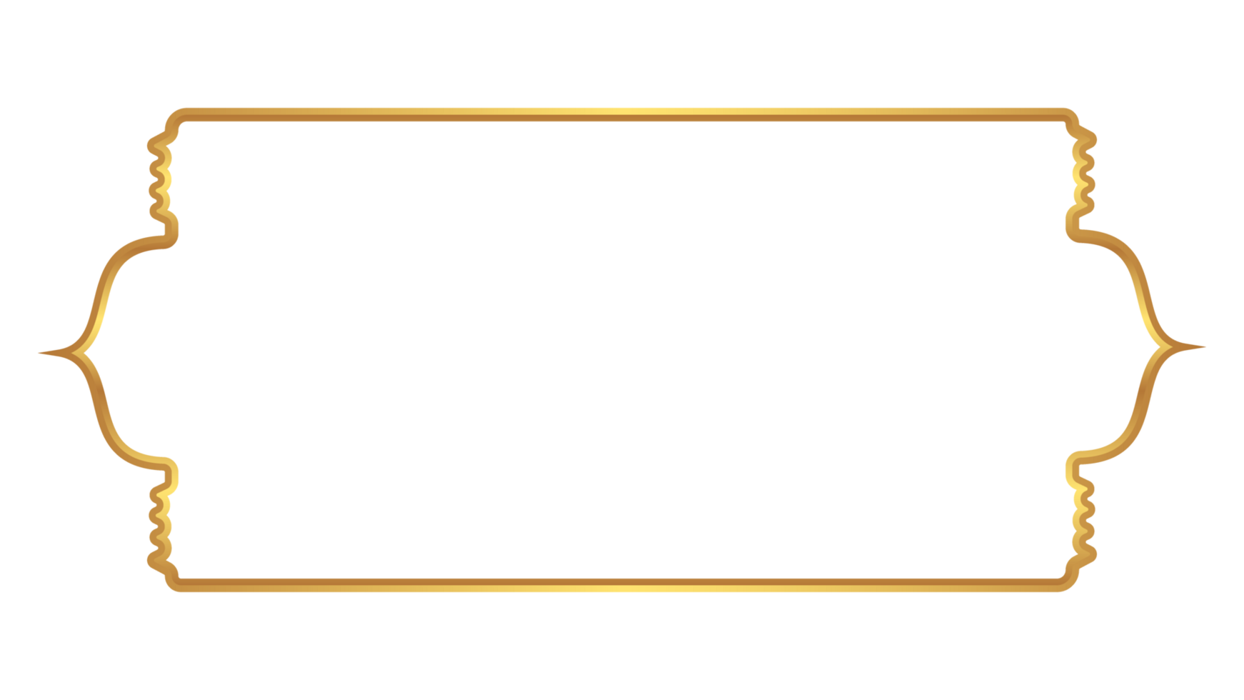 Set of decorative luxury golden arabic islamic banner title frame transparent background gold text box clipart png