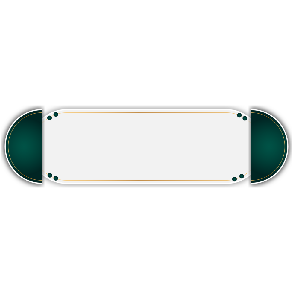 Luxury white golden set arabic islamic banner title frame text box in transparent background png