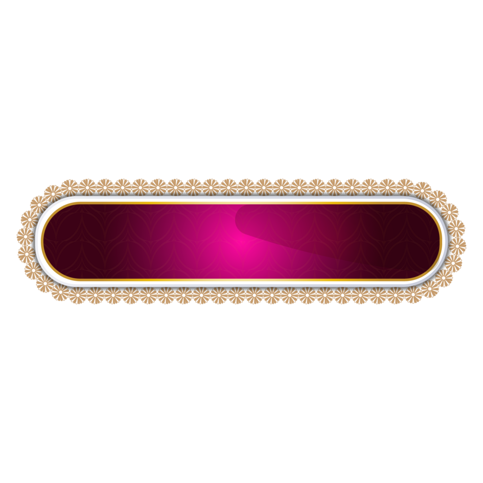 Luxury golden set arabic islamic banner title frame text box in transparent background png