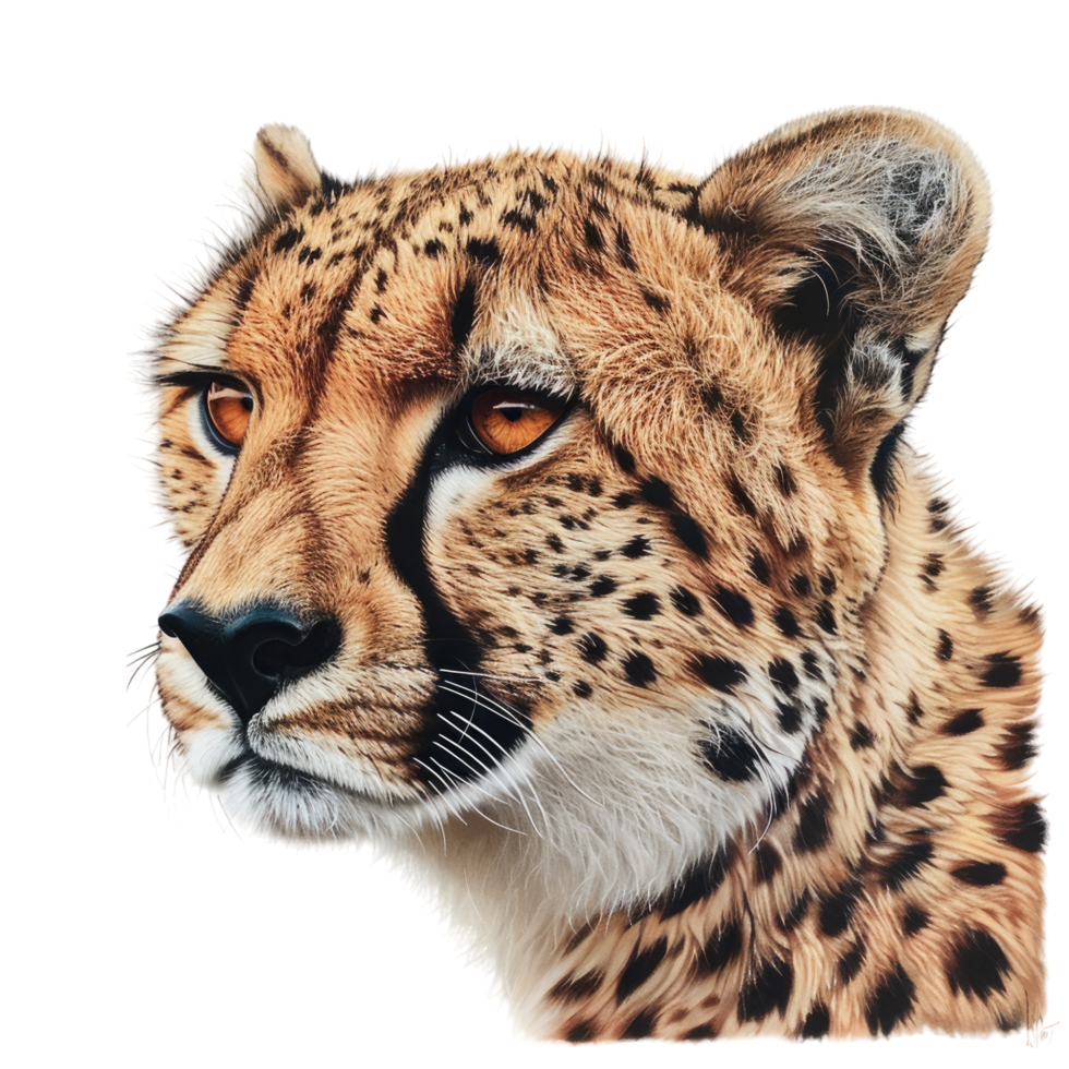 Cheetah closeup of face png