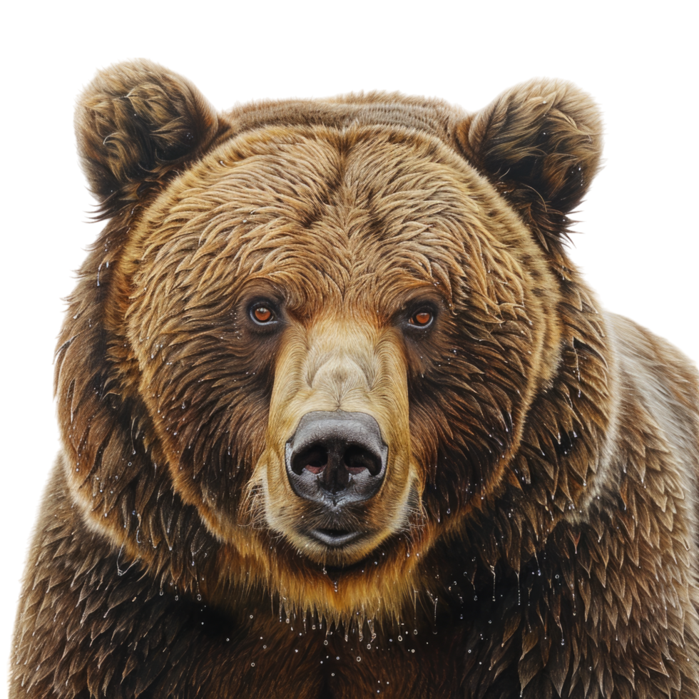 Grizzly bear in angry mood png