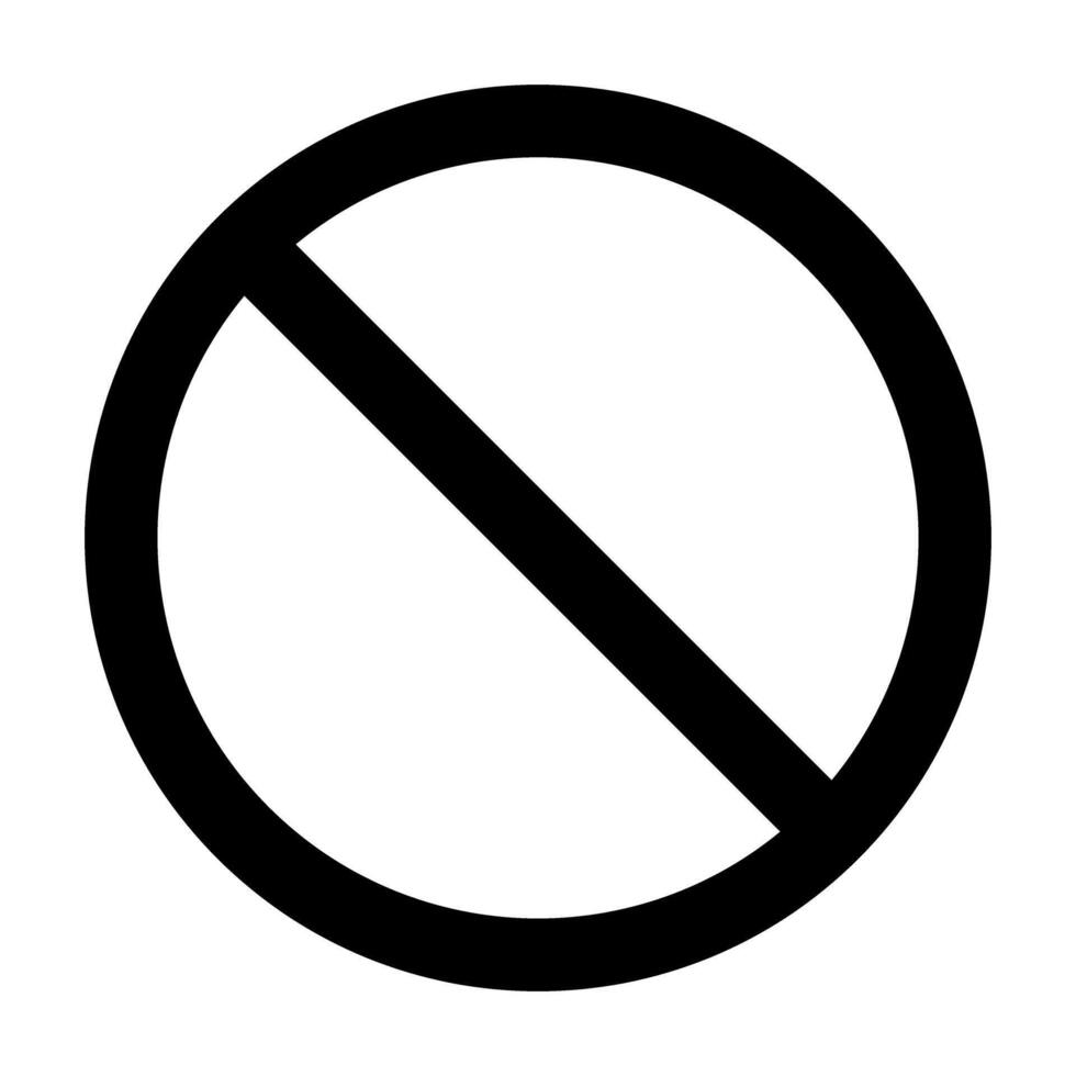 Black Prohibition Isolated Sign Icon vector