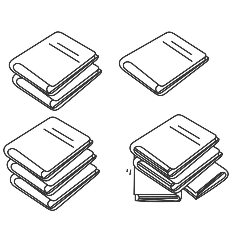 four books stacked on top of each other vector