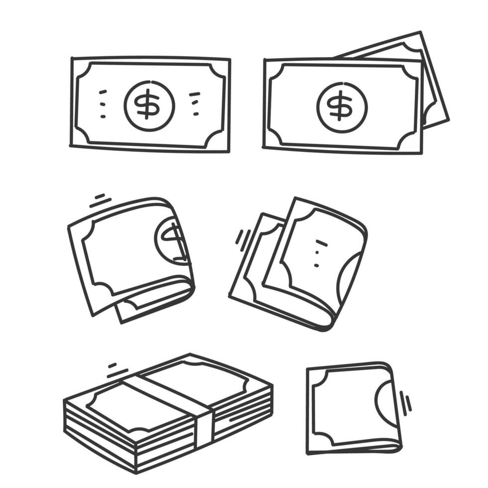 money collection style vector