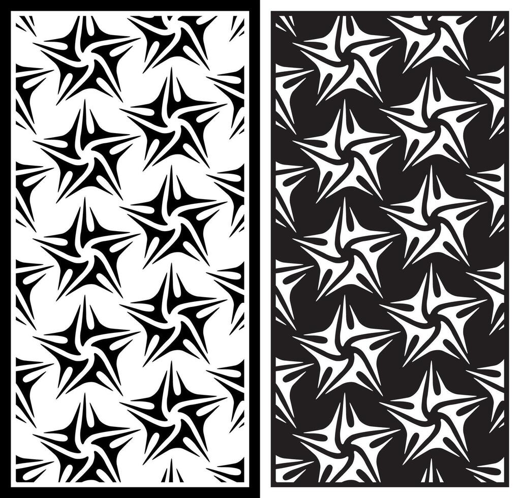 decorative sail panel starfish pattern variations of curved lines vector