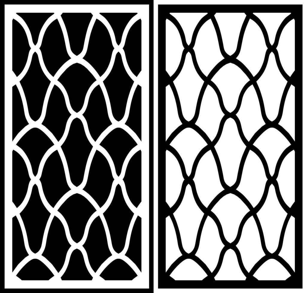 two black and white geometric shapes are shown on a white background. vector