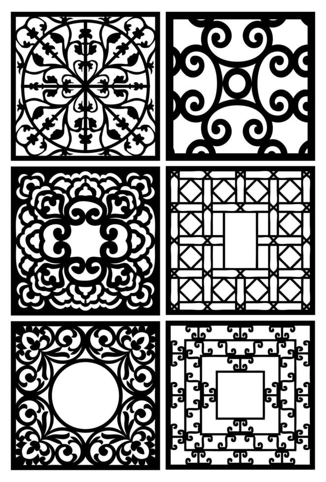 a collection of black and white frames with a design that says'the name of the'art ' vector