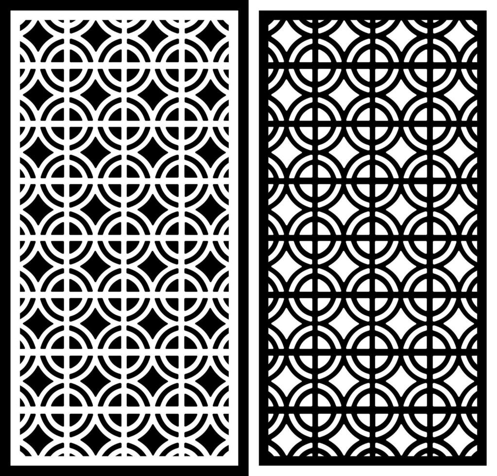 geometric ornaments of circular motifs and straight lines to connect vector