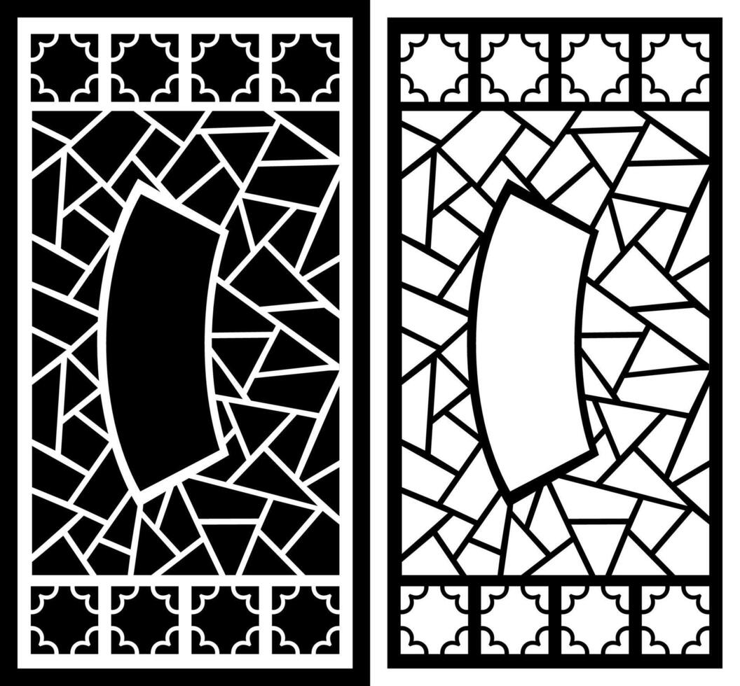 a stained glass window with a hole in it vector