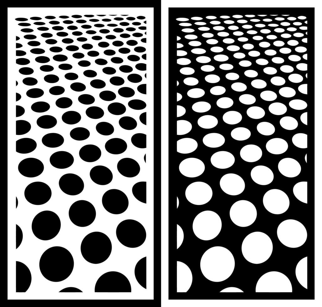 decoration panel motif with black and white circle background aligned in rows vector