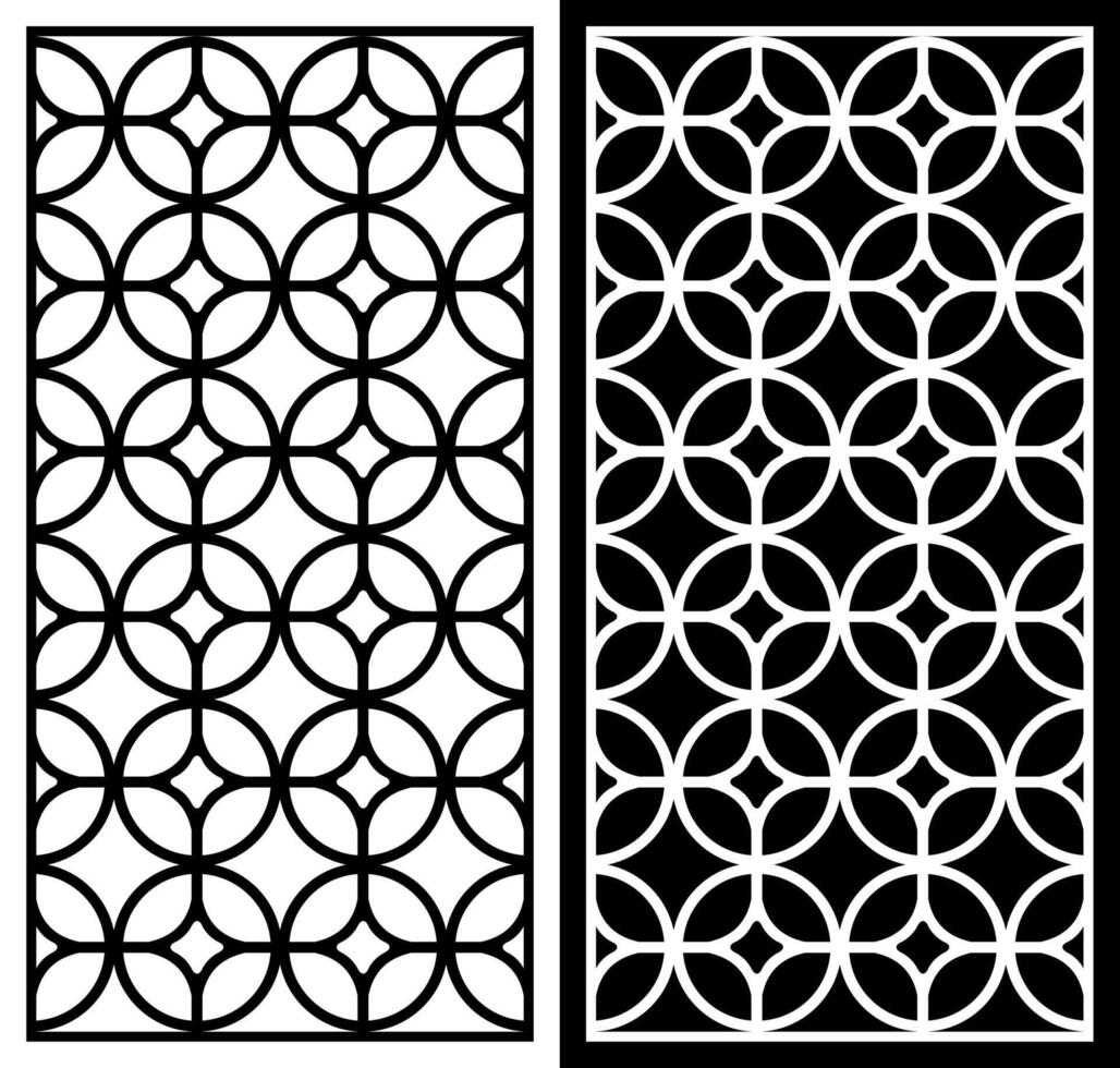 a set of black and white geometric designs with circles and circles. vector