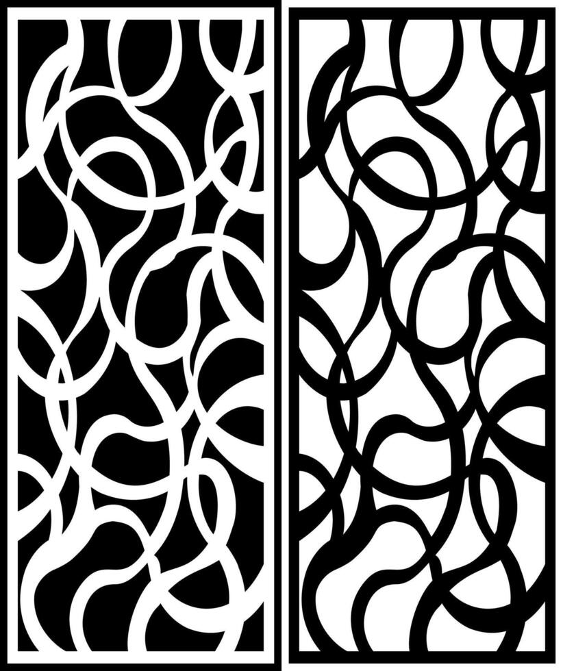 curved root abstract motif decor panel vector