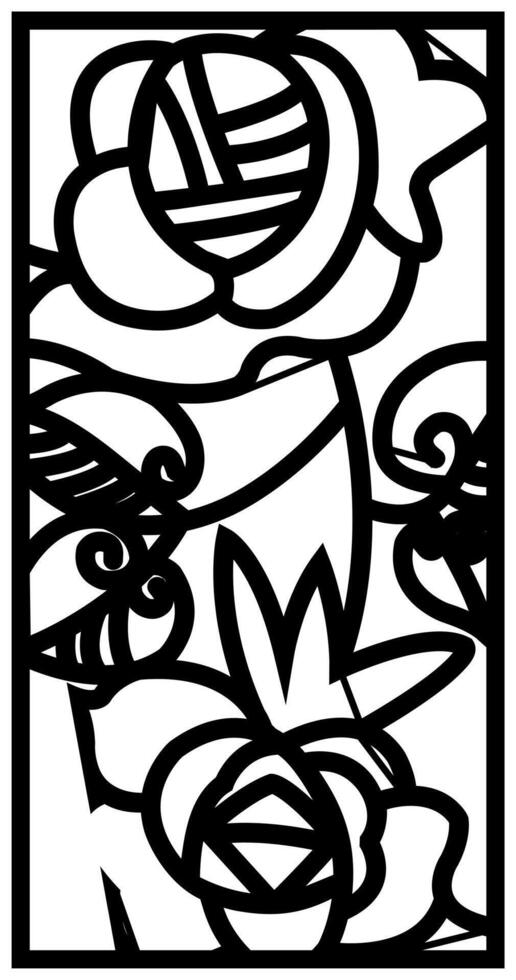 a black and white design with a design in the middle. vector
