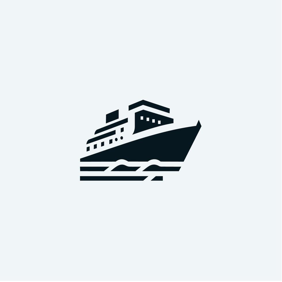 ship sailboat transportation wave logotype brand vector