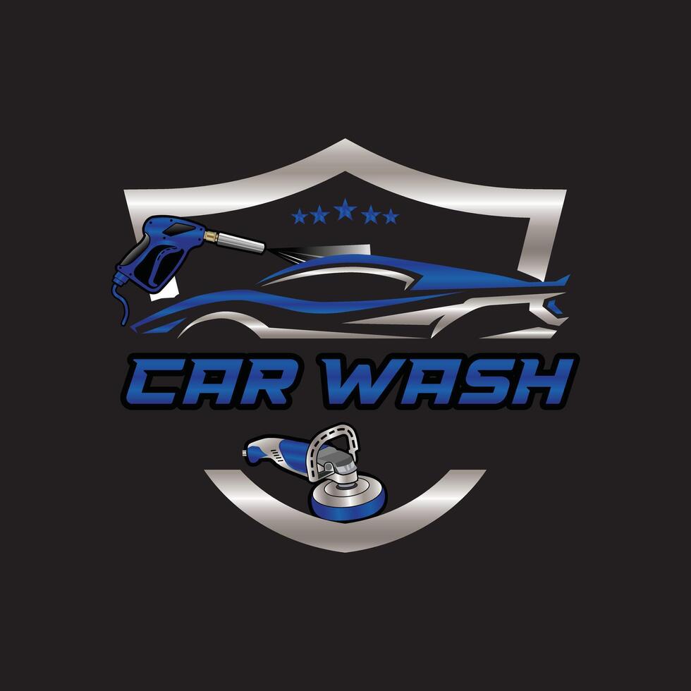 Car detailing logo, auto repair logo, auto service logo vector