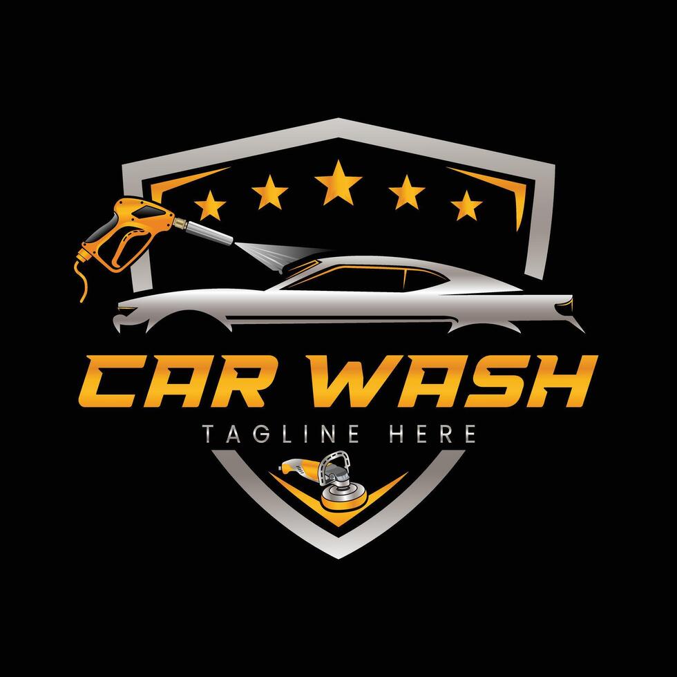 Car detailing logo, auto repair logo, auto service logo vector