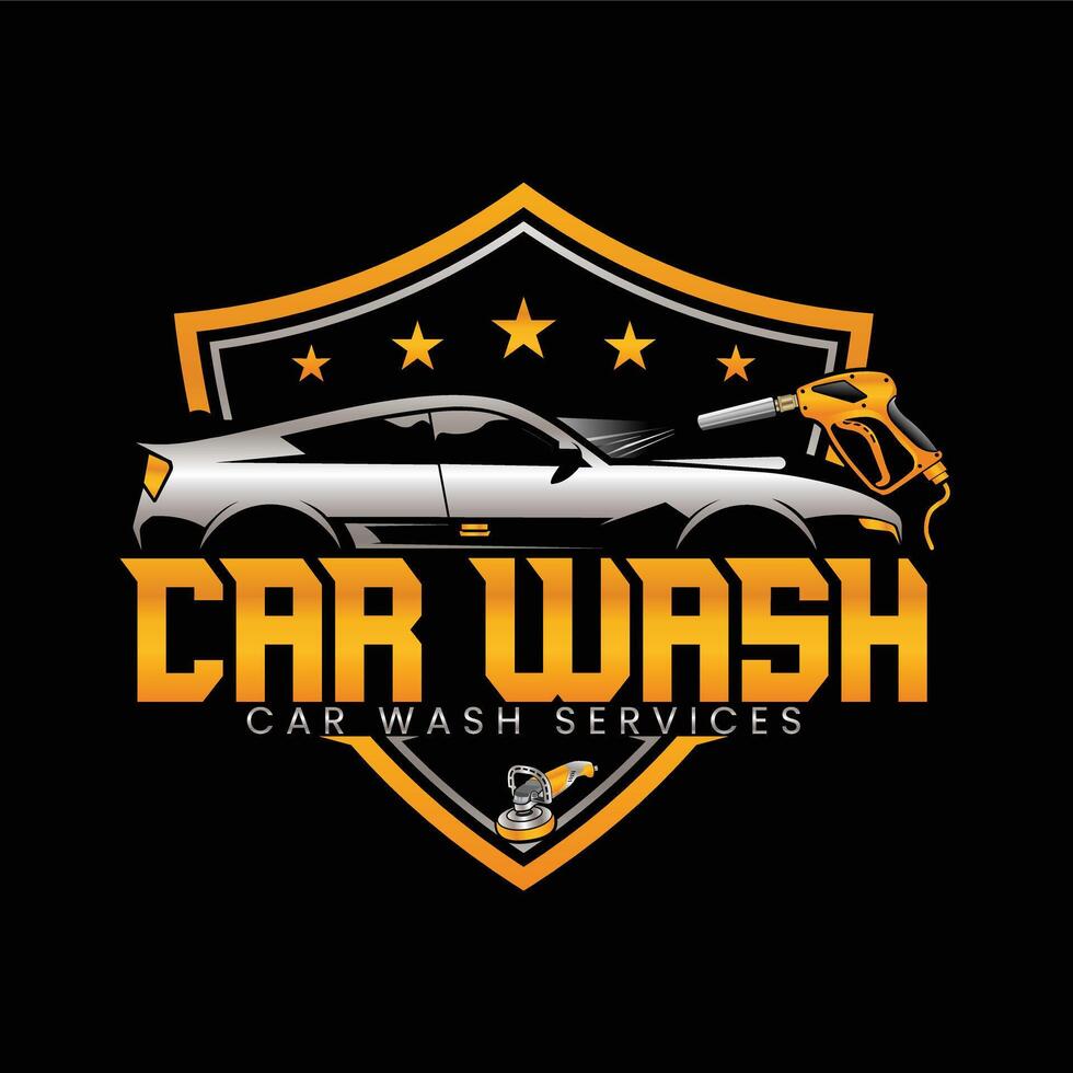 Car detailing logo, auto repair logo, auto service logo vector