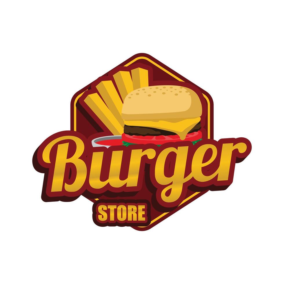 fast Food Logo, burger logo vector