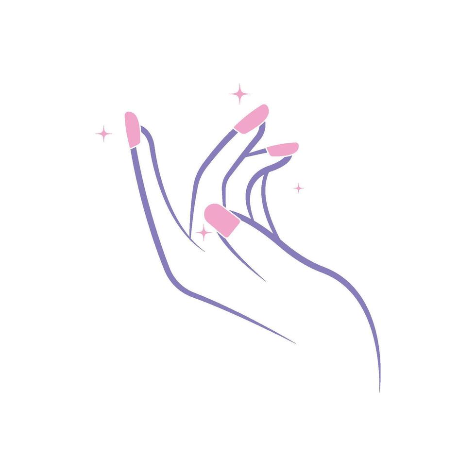 Nail polish logo design illustration template vector