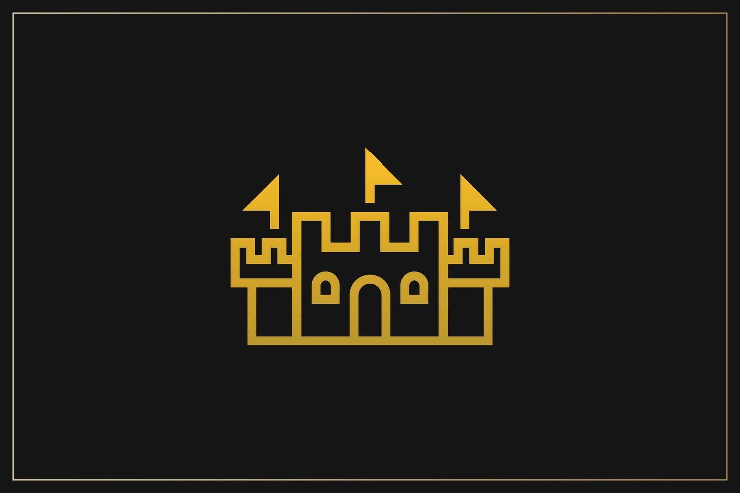 Home Castle Building Logo Modern Structure vector