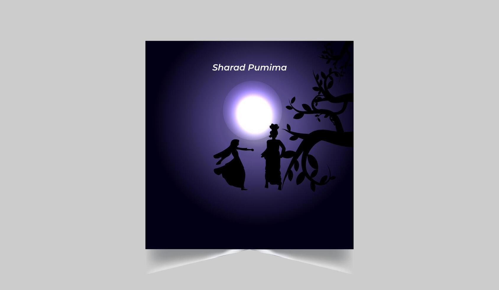 happy sharad purnima festival illustration design concept vector