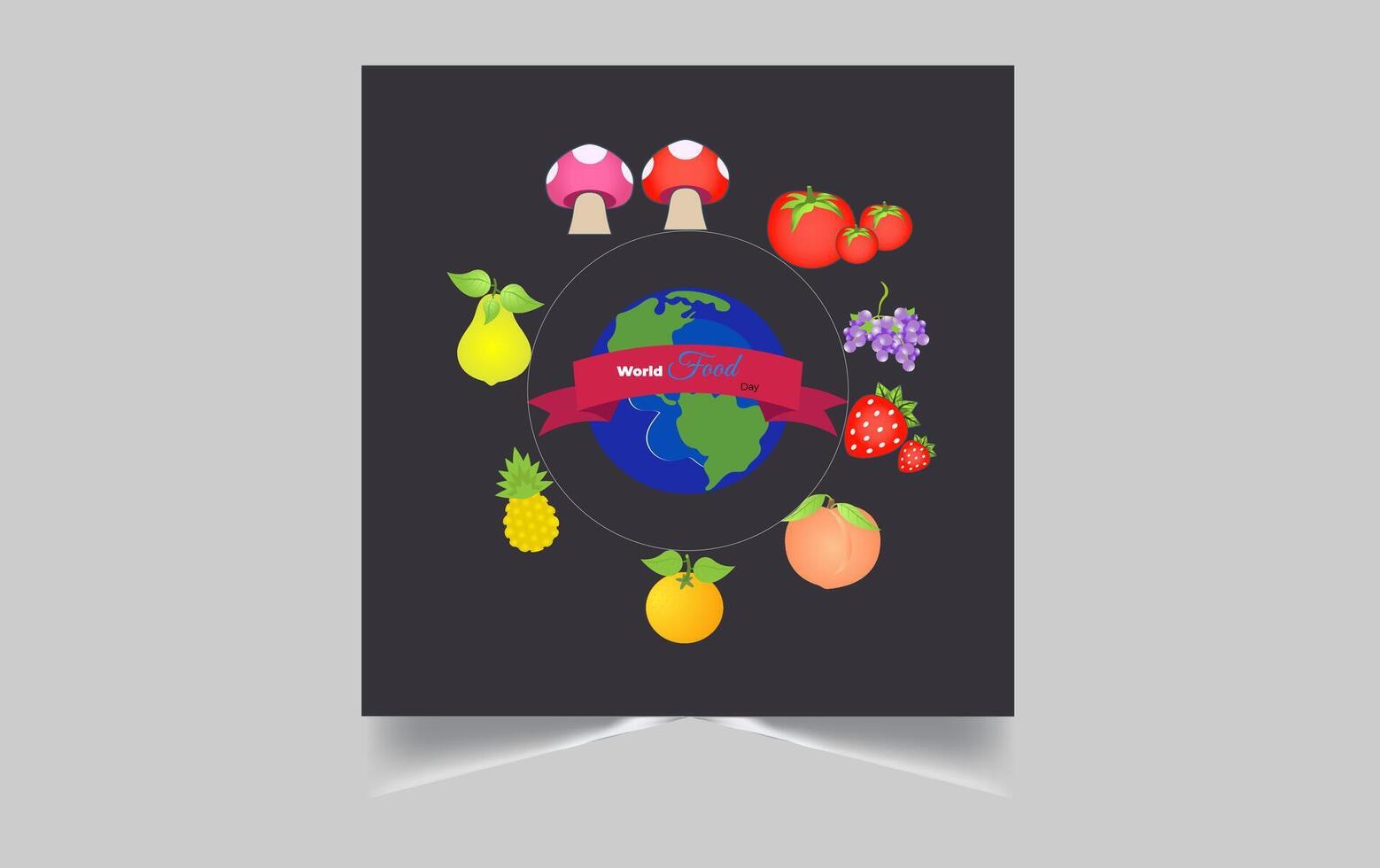 world food day background illustration design Pro vector