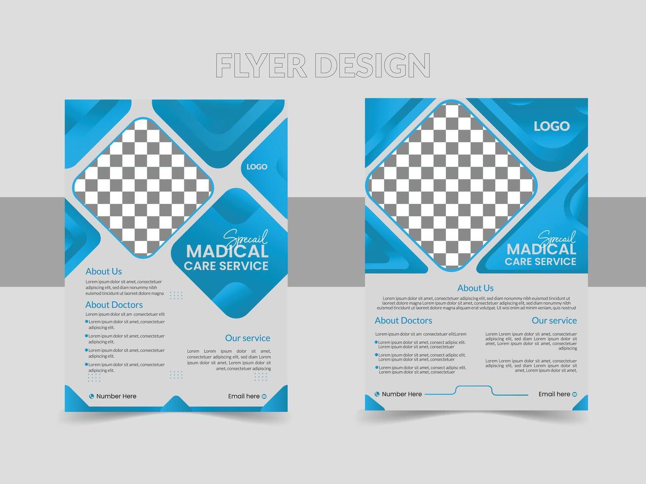 doctor flyer design for medical vector