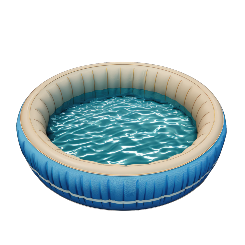 An inflatable pool with water in it png