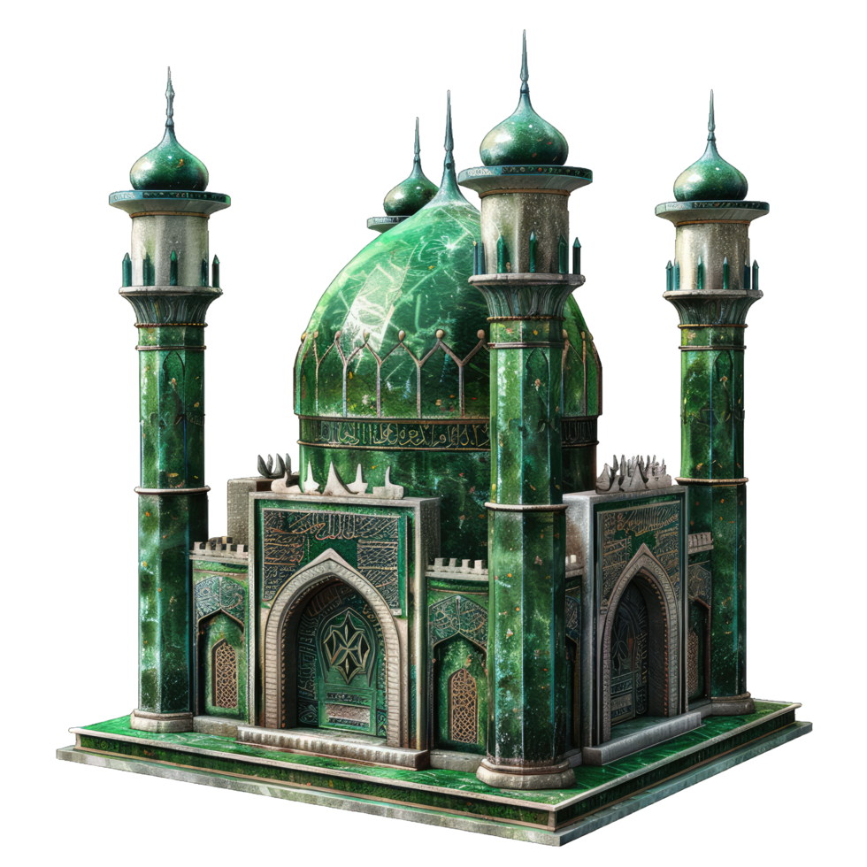 3d model of a mosque with a large tower png