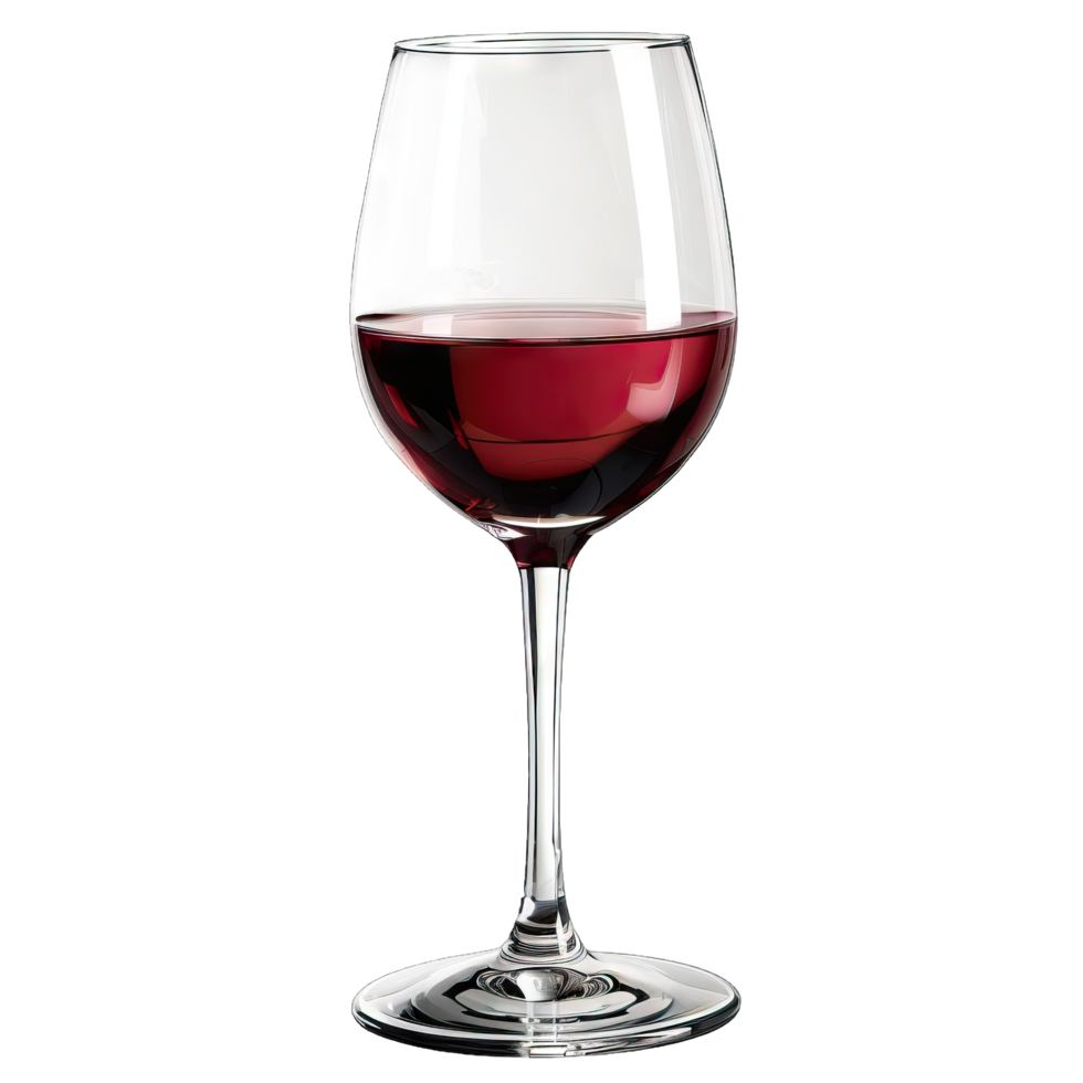 een wijn glas met rood vloeistof in het png