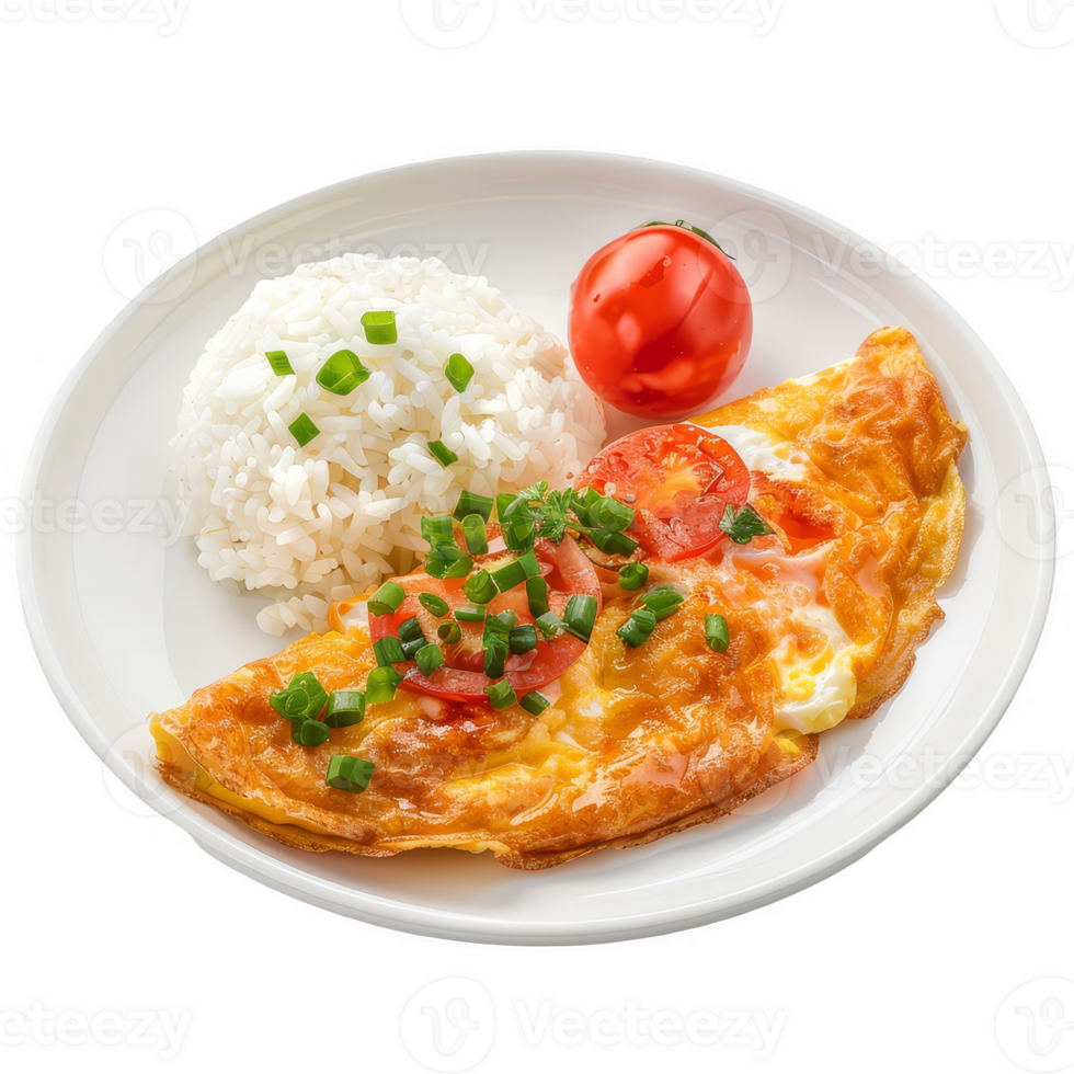 omelette with rice transparent background png