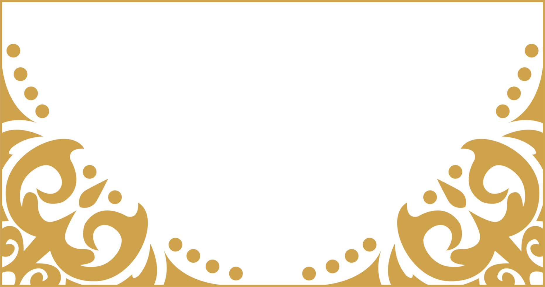 Rectangular gold glitter frame isolated on transparent background png