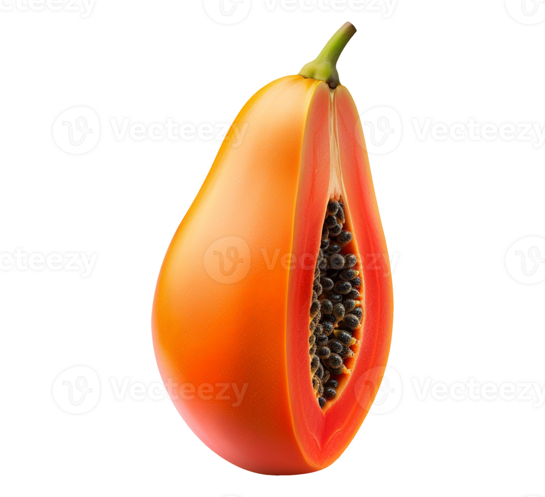 papaya fruit on transparent background png