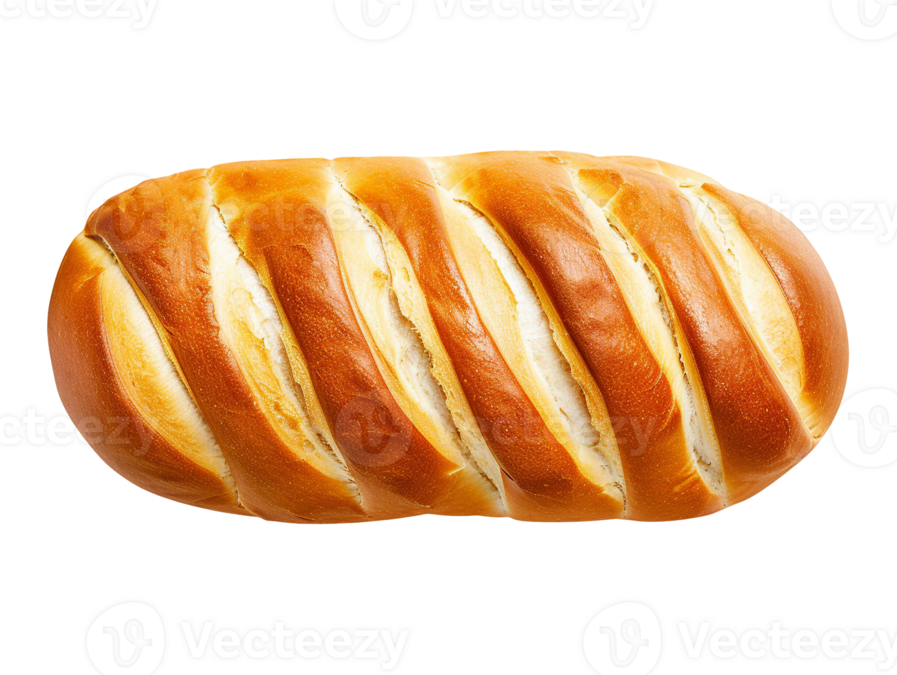 Up wiew loaf of bread isolated png