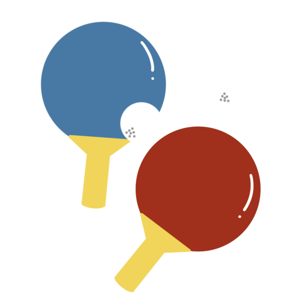 Blue And Red racket illustration png