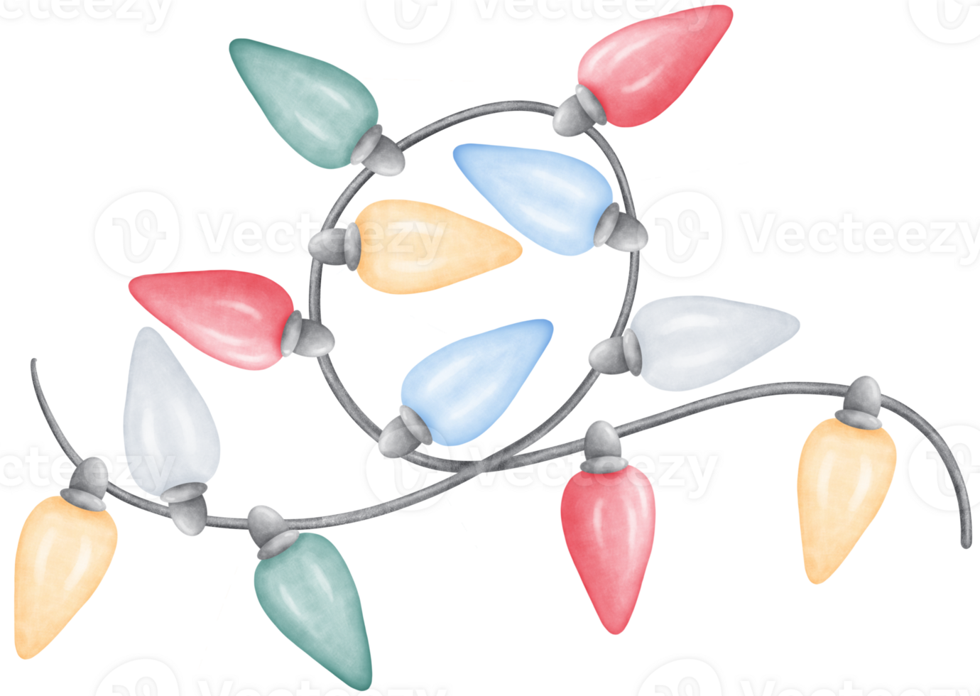 A beautiful hand drawn watercolor light illustration with a gentle glow. png