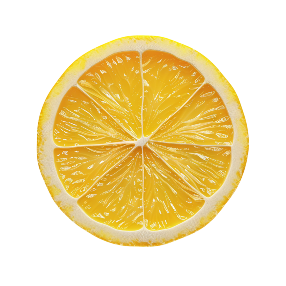 A slice of lemon on a transparent background Genereted AI png
