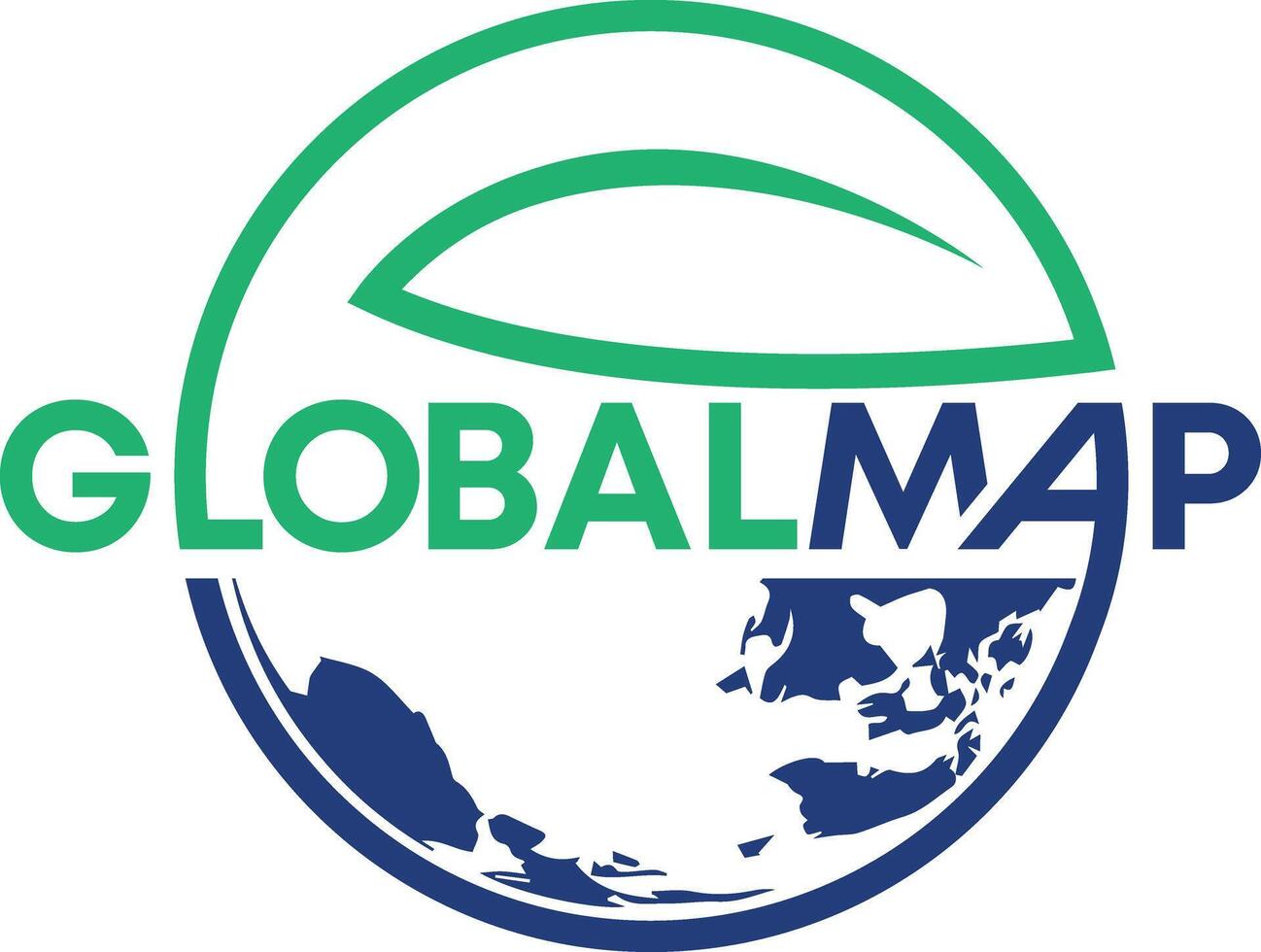 Global Map logo design for your brand vector